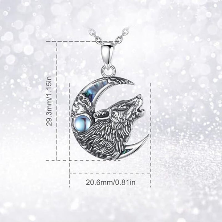 FREE Today: Viking Wolf & Moon Necklace for Men Norse Mythology Wolf Pendant Symbol of Strength - image 8