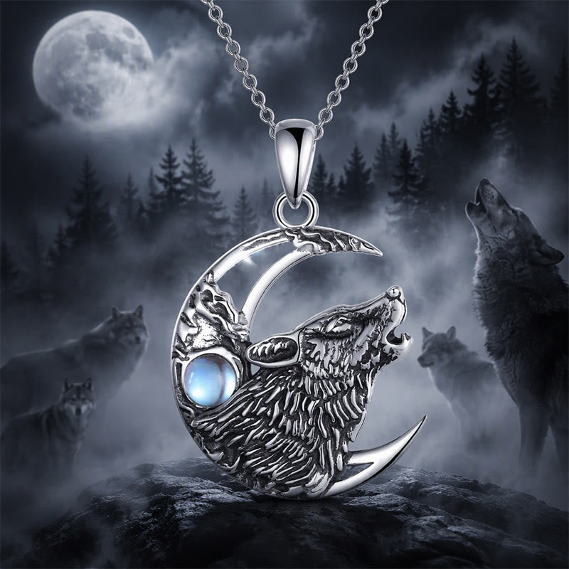 FREE Today: Viking Wolf & Moon Necklace for Men Norse Mythology Wolf Pendant Symbol of Strength - image 2