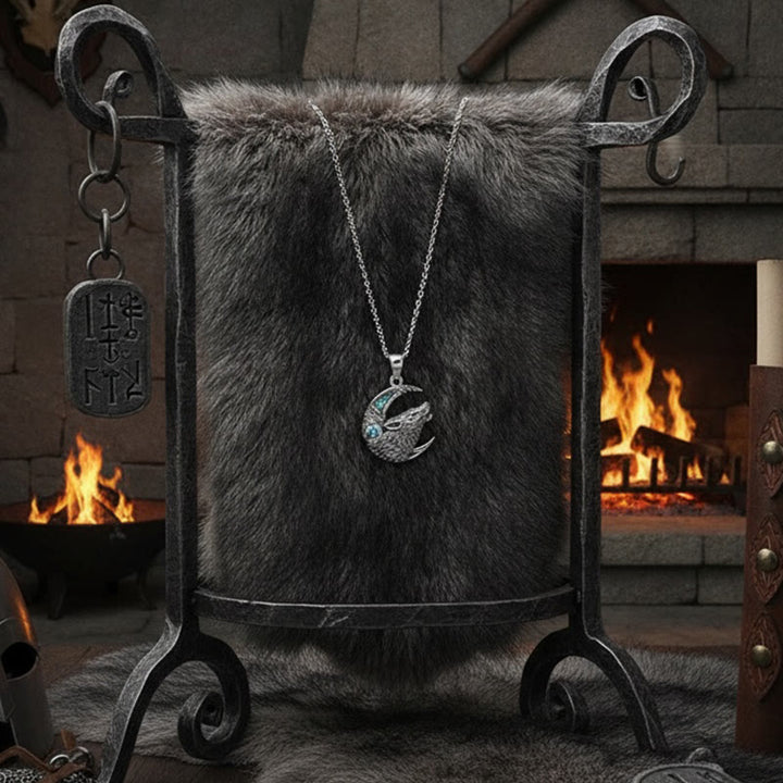 FREE Today: Viking Wolf & Moon Necklace for Men Norse Mythology Wolf Pendant Symbol of Strength - image 5