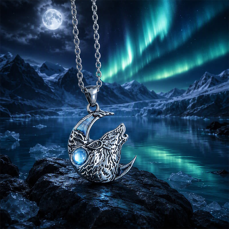 FREE Today: Viking Wolf & Moon Necklace for Men Norse Mythology Wolf Pendant Symbol of Strength - image 3