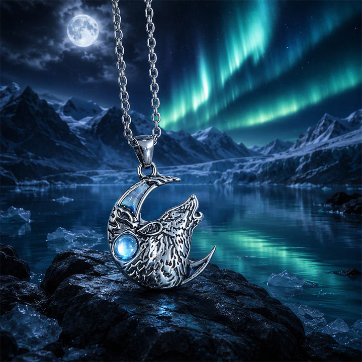 FREE Today: Viking Wolf & Moon Necklace for Men Norse Mythology Wolf Pendant Symbol of Strength - image 3