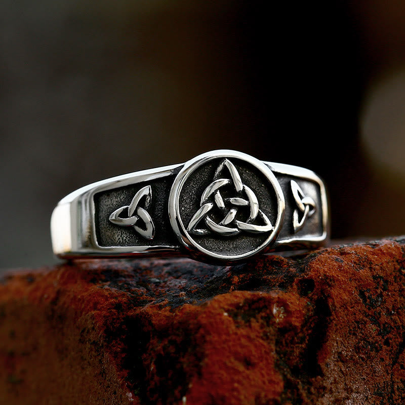 FREE Today: Triquetra Celtic Trinity Knot Stainless Steel Irish Celtic Knot Ring - image 4