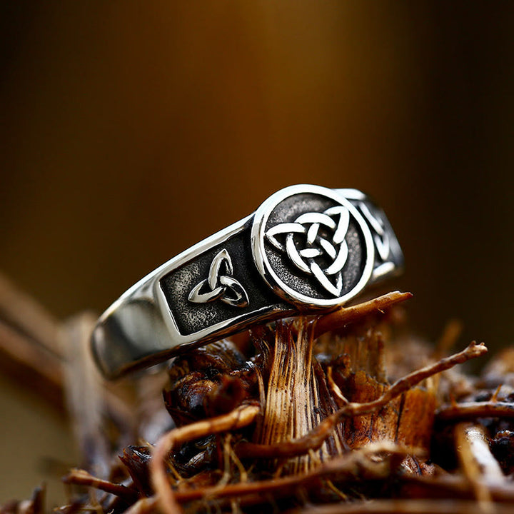 FREE Today: Triquetra Celtic Trinity Knot Stainless Steel Irish Celtic Knot Ring - image 3
