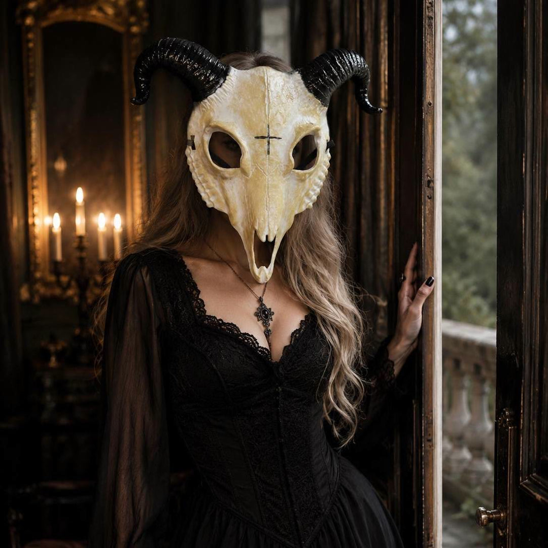 FREE Today: Gothic Goat Skull Head Mask for Cosplay Halloween Decor Prop - image 3