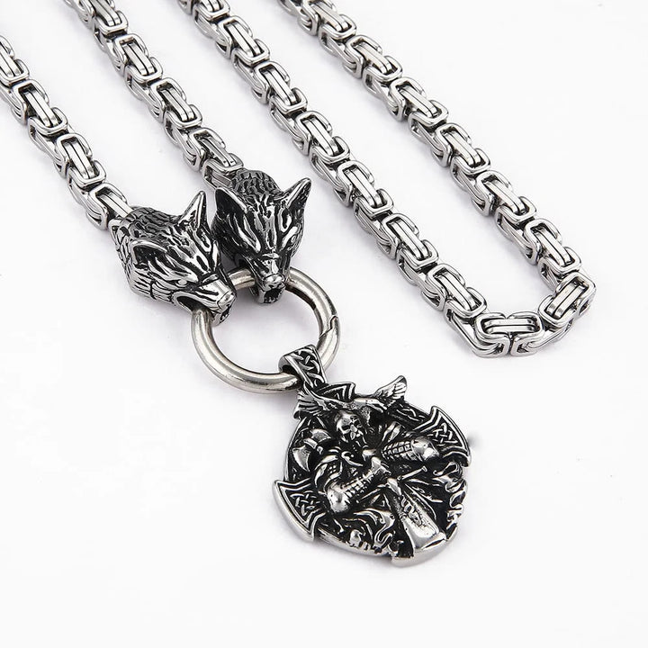 FREE Today: Viking Fenrir Wolf Head and Celtic Cross Stainless Steel Necklace - image 5