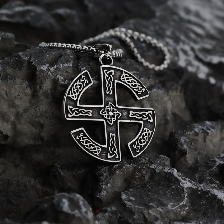 FREE Today: "Eternal Sun" Celtic Knotwork Sacred Geometry Wiccan Pagan Men Necklace - image 1