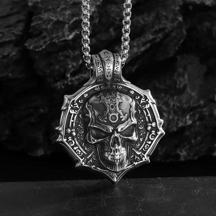 FREE Today: Funky Gothic Skull Pendant Stainless Steel Necklace - image 1