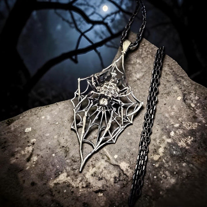 FREE Today: Gothic Spider Web Pendant Necklace Halloween Day of the Dead - image 1