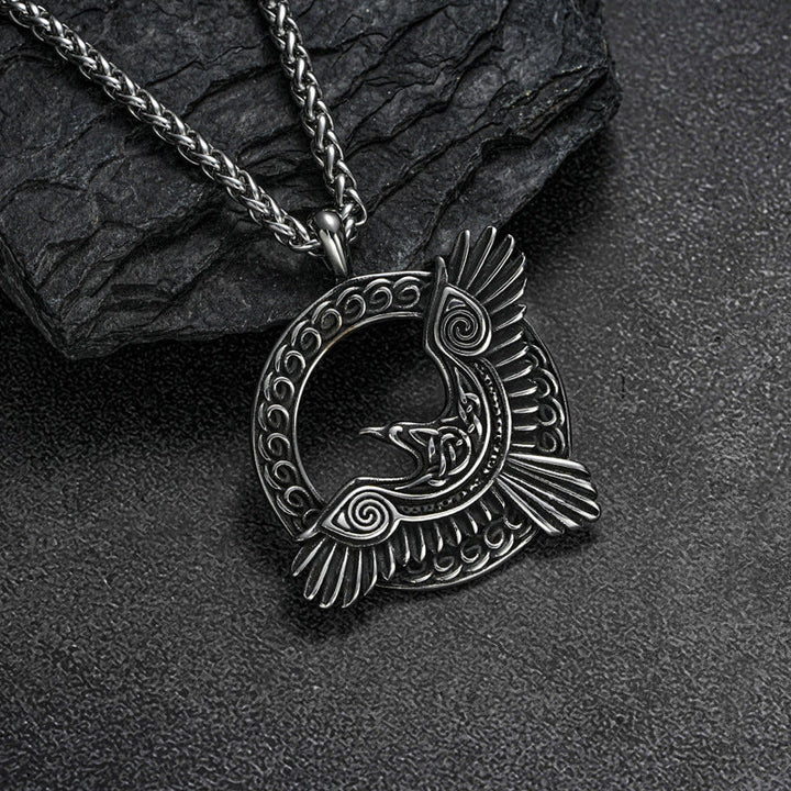 FREE Today: Nordic Men's Vintage Viking Odin Crow Titanium Steel Pendant Necklace - image 7