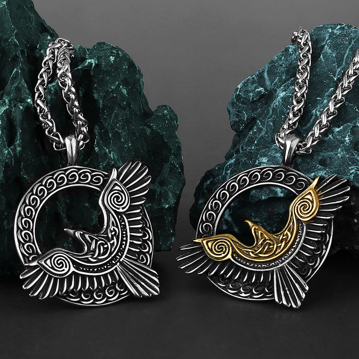 FREE Today: Nordic Men's Vintage Viking Odin Crow Titanium Steel Pendant Necklace - image 8