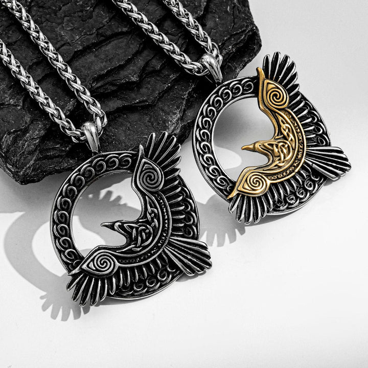 FREE Today: Nordic Men's Vintage Viking Odin Crow Titanium Steel Pendant Necklace - image 9