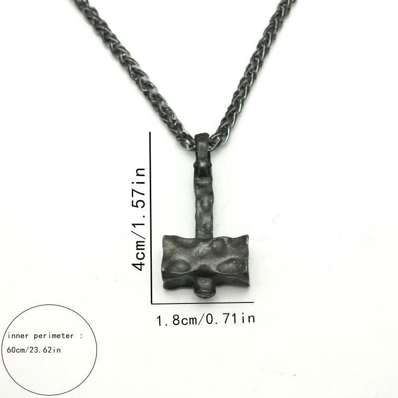 FREE Today: Viking Thor Hammer Pendant Men's Necklace – Rustic Iron Amulet with Cord - image 11