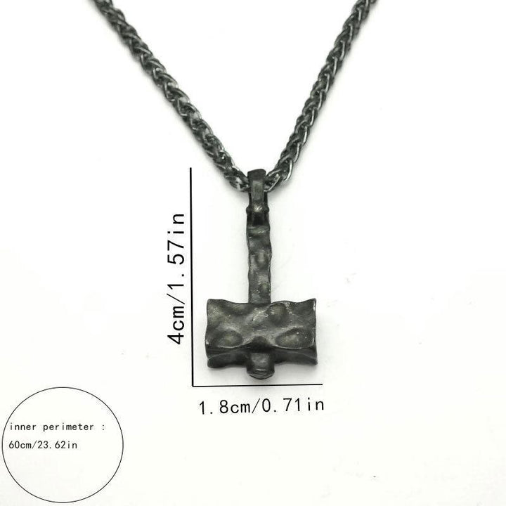 FREE Today: Viking Thor Hammer Pendant Men's Necklace – Rustic Iron Amulet with Cord - image 11