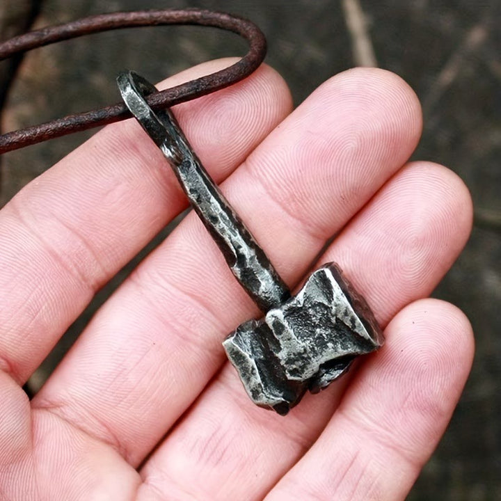 FREE Today: Viking Thor Hammer Pendant Men's Necklace – Rustic Iron Amulet with Cord - image 6