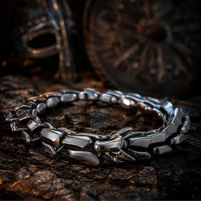 FREE Today: Viking Style Vintage Dragon Scale Alloy Bracelet - image 12