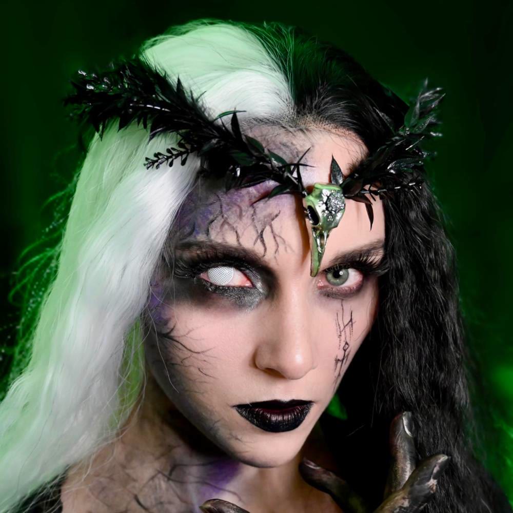 FREE Today: Goddess of Death Hela - Norsemythology Gothic Raven Skull Black Elf Flower Headband Crown - image 1