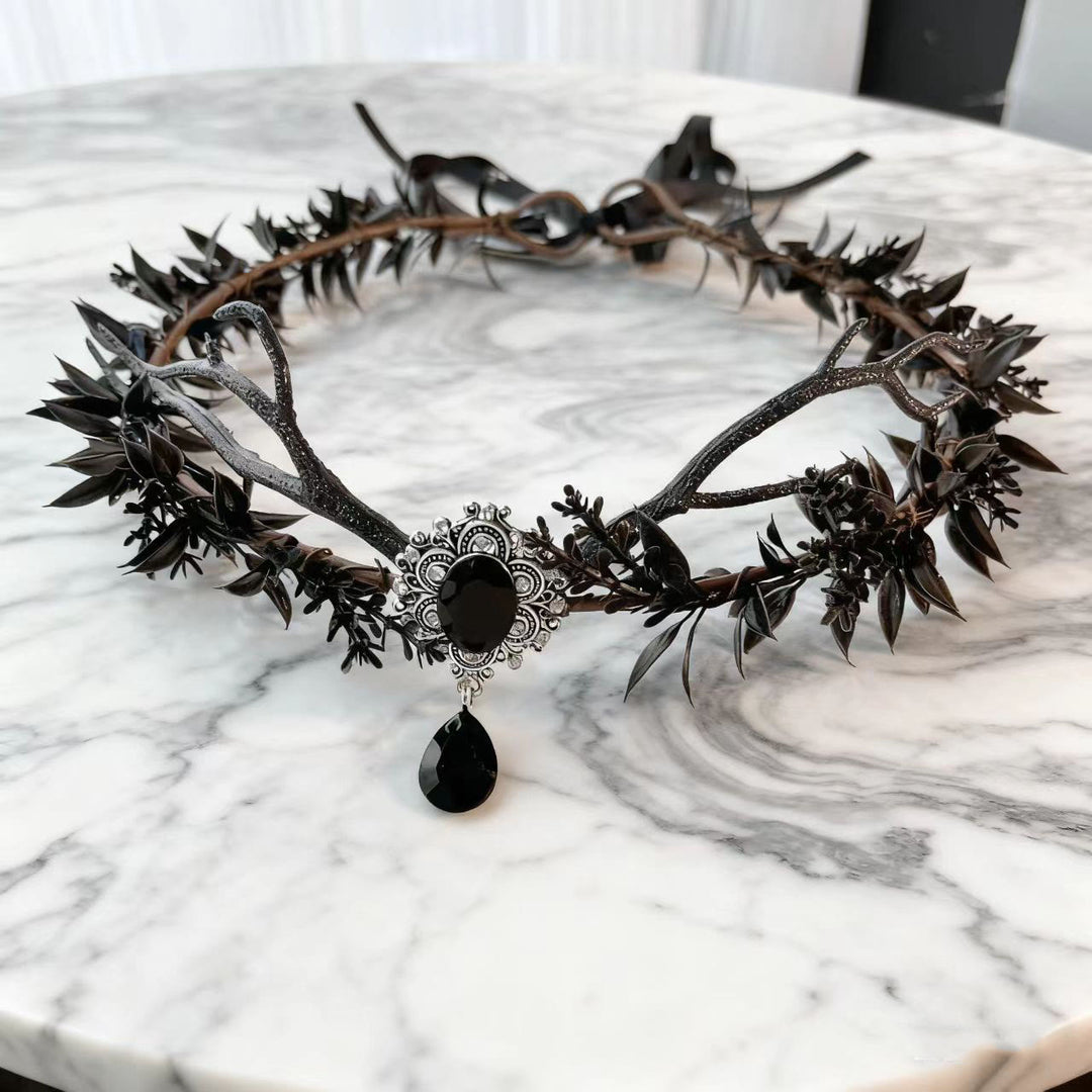FREE Today: Goddess of Death Hela - Norsemythology Gothic Raven Skull Black Elf Flower Headband Crown - image 10