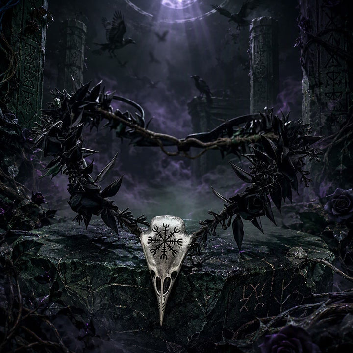 FREE Today: Goddess of Death Hela - Norsemythology Gothic Raven Skull Black Elf Flower Headband Crown - image 7