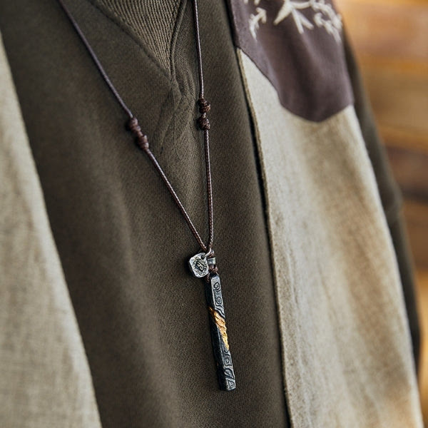 FREE Today: Flowing Fire Gold Inlay Prophet's Amulet Necklace - image 3
