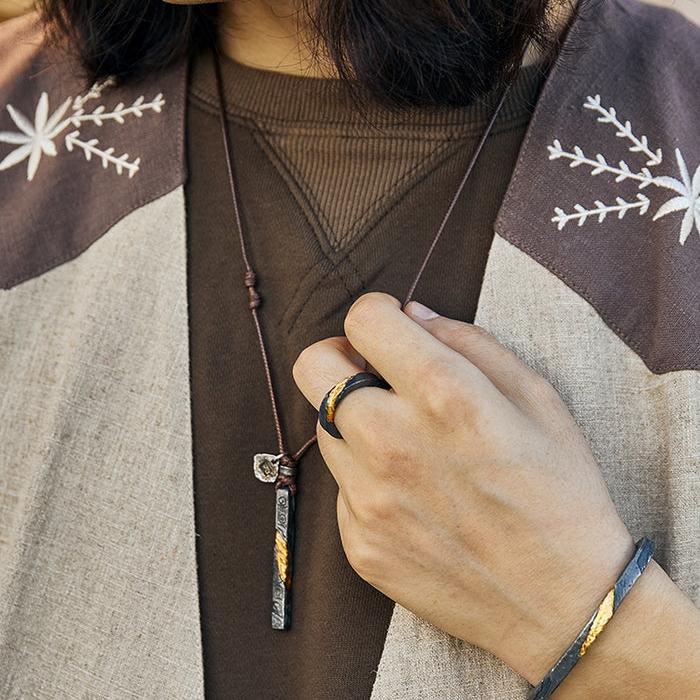FREE Today: Flowing Fire Gold Inlay Prophet's Amulet Necklace - image 4