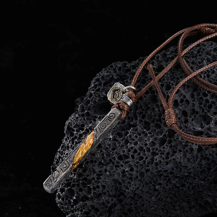 FREE Today: Flowing Fire Gold Inlay Prophet's Amulet Necklace - image 6