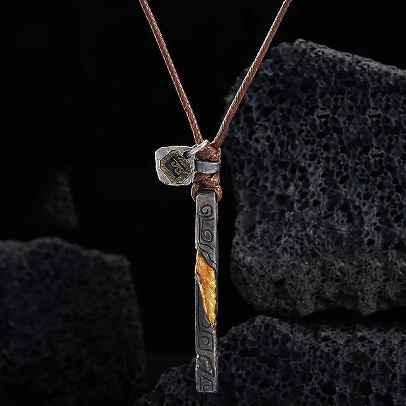 FREE Today: Flowing Fire Gold Inlay Prophet's Amulet Necklace - image 5