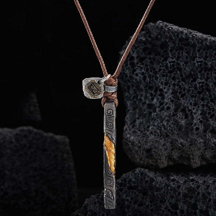 FREE Today: Flowing Fire Gold Inlay Prophet's Amulet Necklace - image 5