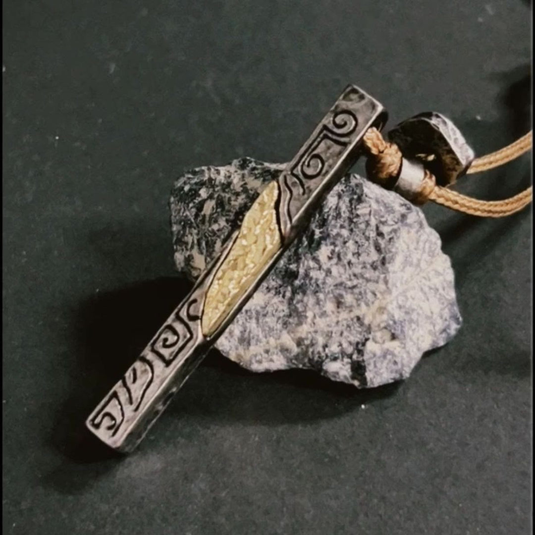 FREE Today: Flowing Fire Gold Inlay Prophet's Amulet Necklace - image 7