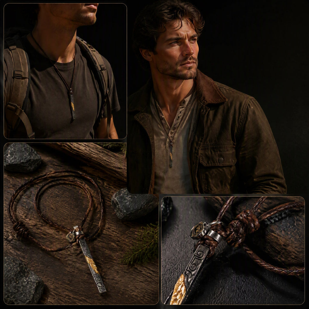 FREE Today: Flowing Fire Gold Inlay Prophet's Amulet Necklace - image 11