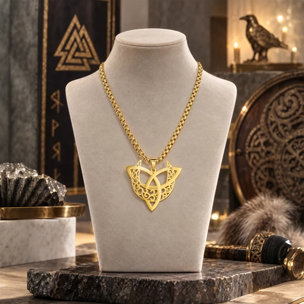 FREE Today: Viking Moon Goddess Golden Plated Pendant Necklace - image 6