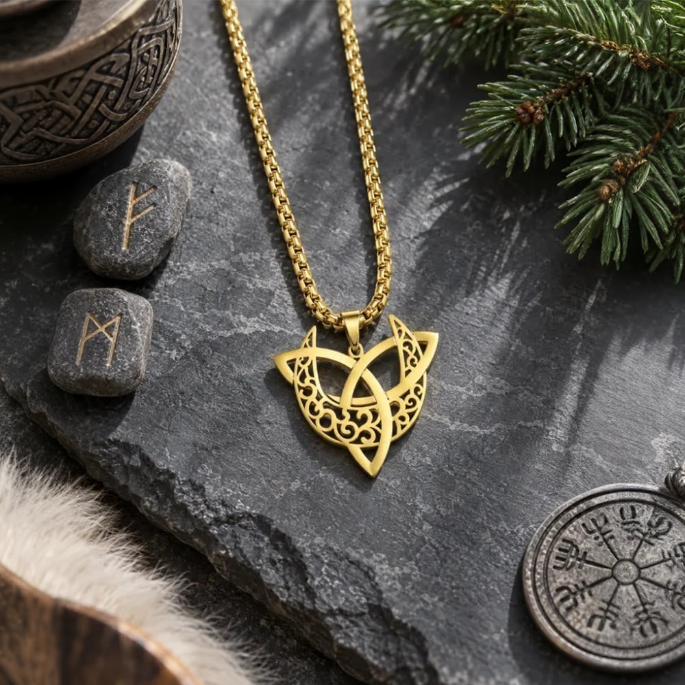 FREE Today: Viking Moon Goddess Golden Plated Pendant Necklace - image 3