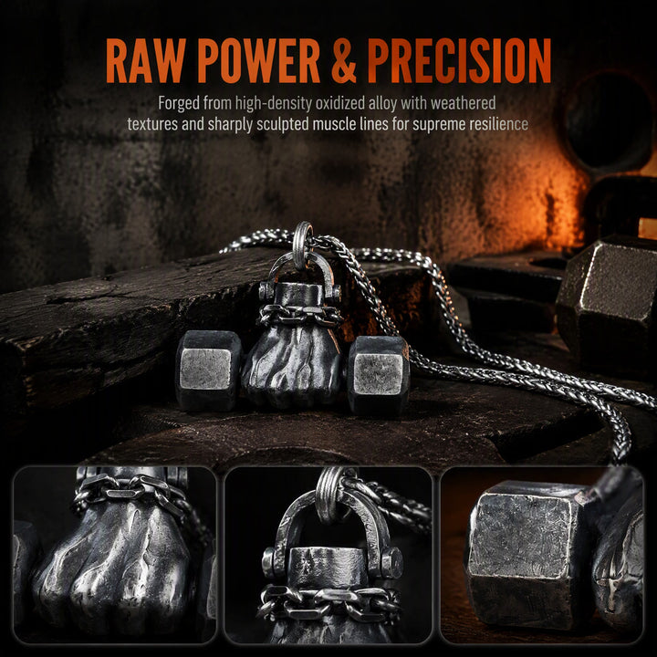 FREE Today: Vintage Gothic Dumbbell Pendant Designed Necklace Gym Fitness Weightlifting Jewelry - image 6