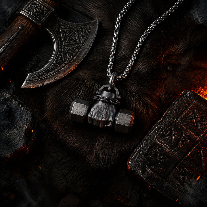 FREE Today: Vintage Gothic Dumbbell Pendant Designed Necklace Gym Fitness Weightlifting Jewelry - image 3