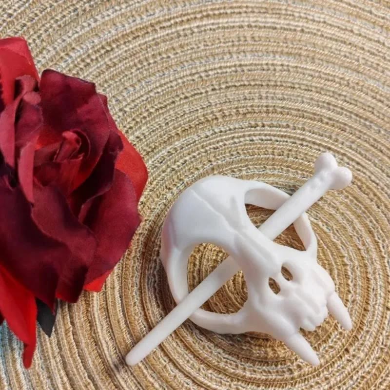 FREE Today: 1Pcs Vintage Viking Dragon Hairpin Punk Skull Hair Clip Gothic Women's Hair Stick - image 4