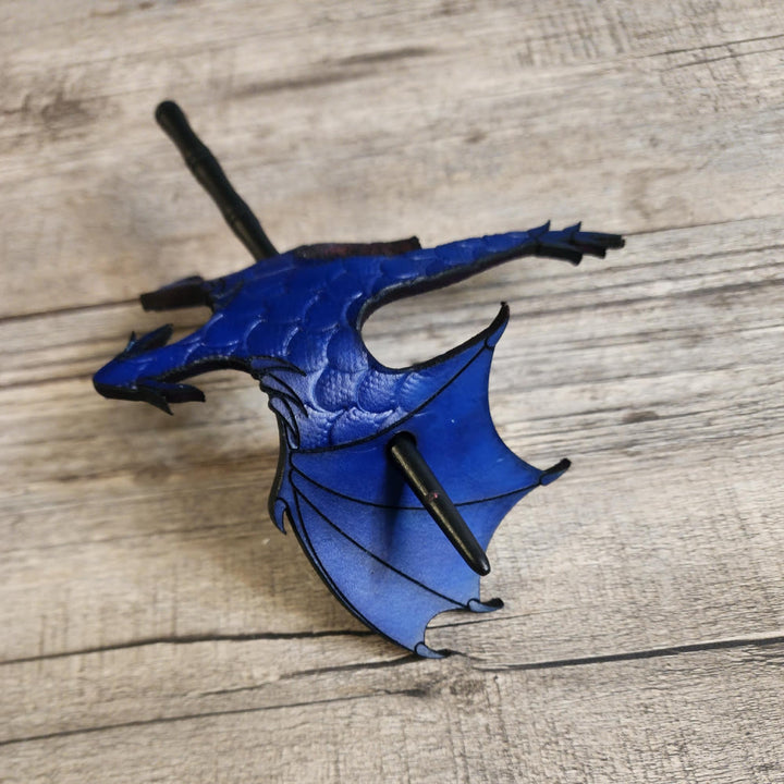 FREE Today: Handmade Tooled Leather Dragon Hair Slide with Wood Stick Viking Thrones Accessory - image 9