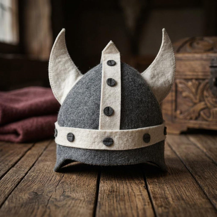 FREE Today: Viking Nordic Sauna Hat Wool Felt Sauna Cap with Horns - image 4