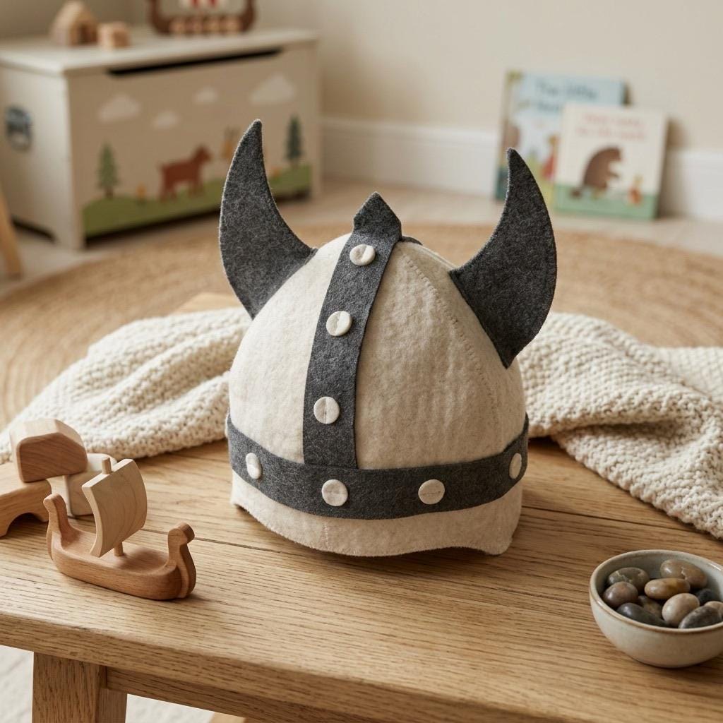 FREE Today: Viking Nordic Sauna Hat Wool Felt Sauna Cap with Horns - image 10