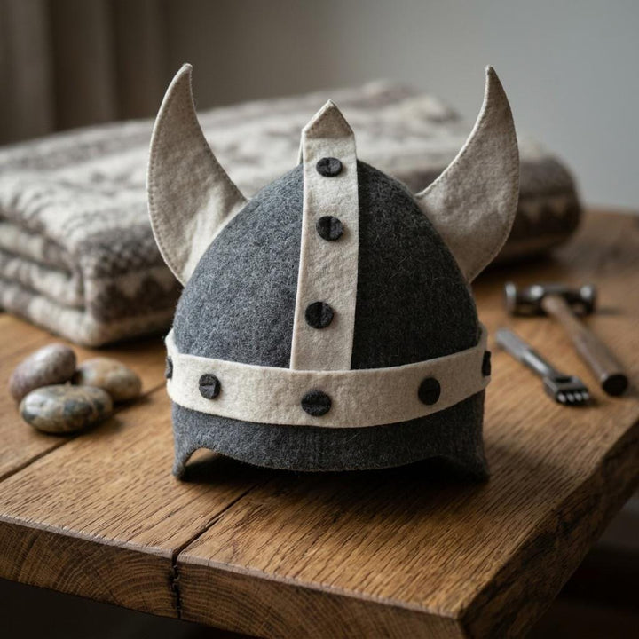 FREE Today: Viking Nordic Sauna Hat Wool Felt Sauna Cap with Horns - image 5