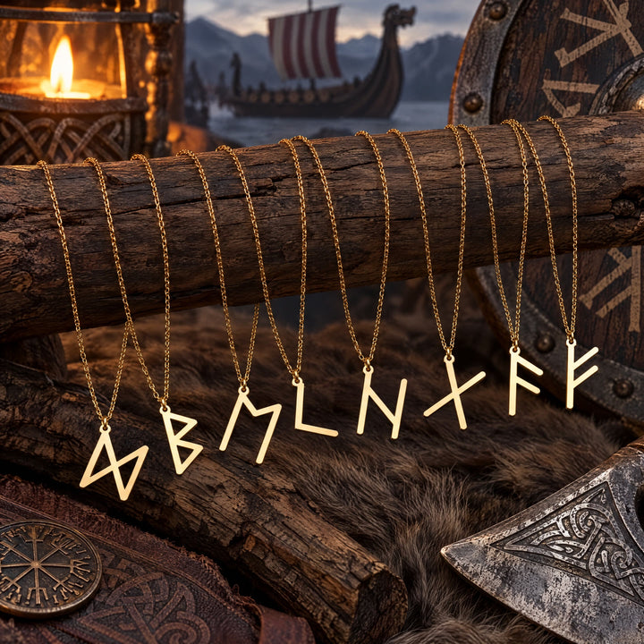 FREE Today: Viking Runes Letters Pendant Charm Personalized Necklace Norse Mythology Viking Gift - image 9
