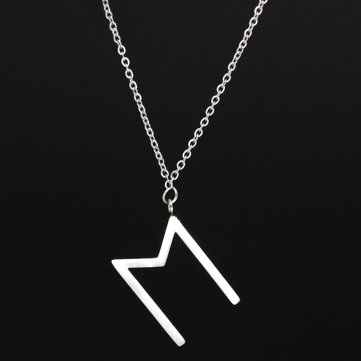 FREE Today: Viking Runes Letters Pendant Charm Personalized Necklace Norse Mythology Viking Gift - ᛖ - E - Silver - image 18