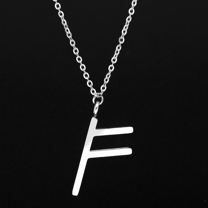FREE Today: Viking Runes Letters Pendant Charm Personalized Necklace Norse Mythology Viking Gift - ᚠ - F - Silver - image 12