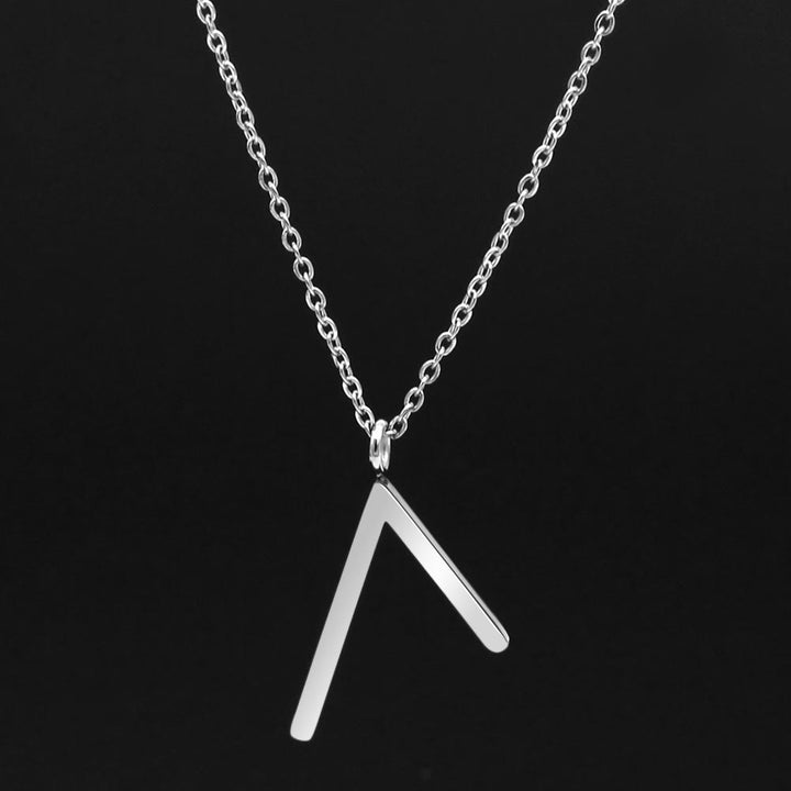 FREE Today: Viking Runes Letters Pendant Charm Personalized Necklace Norse Mythology Viking Gift - ᚲ - K - Silver - image 33