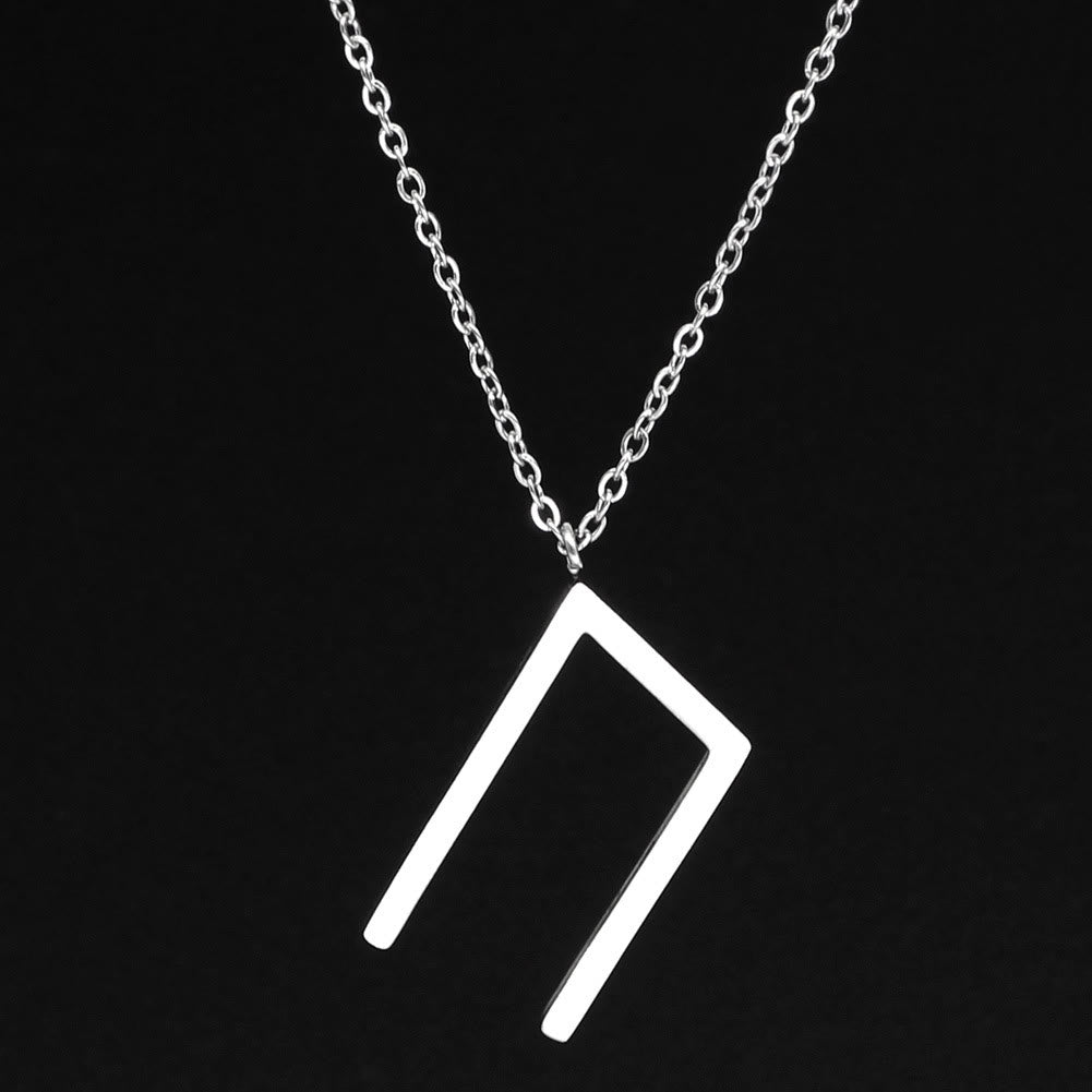 FREE Today: Viking Runes Letters Pendant Charm Personalized Necklace Norse Mythology Viking Gift - ᚢ - U - Silver - image 50
