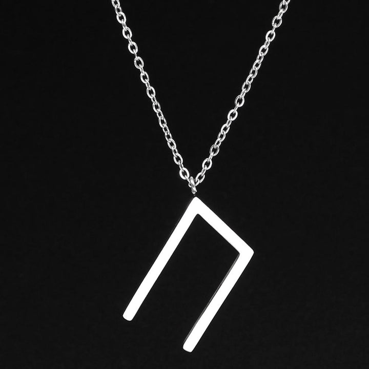 FREE Today: Viking Runes Letters Pendant Charm Personalized Necklace Norse Mythology Viking Gift - ᚢ - U - Silver - image 50