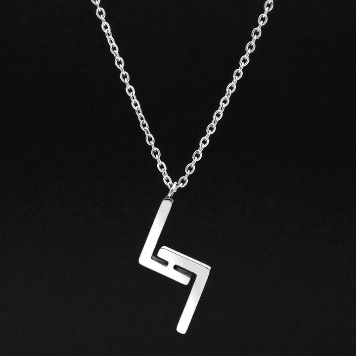 FREE Today: Viking Runes Letters Pendant Charm Personalized Necklace Norse Mythology Viking Gift - ᛇ - EI - Silver - image 29