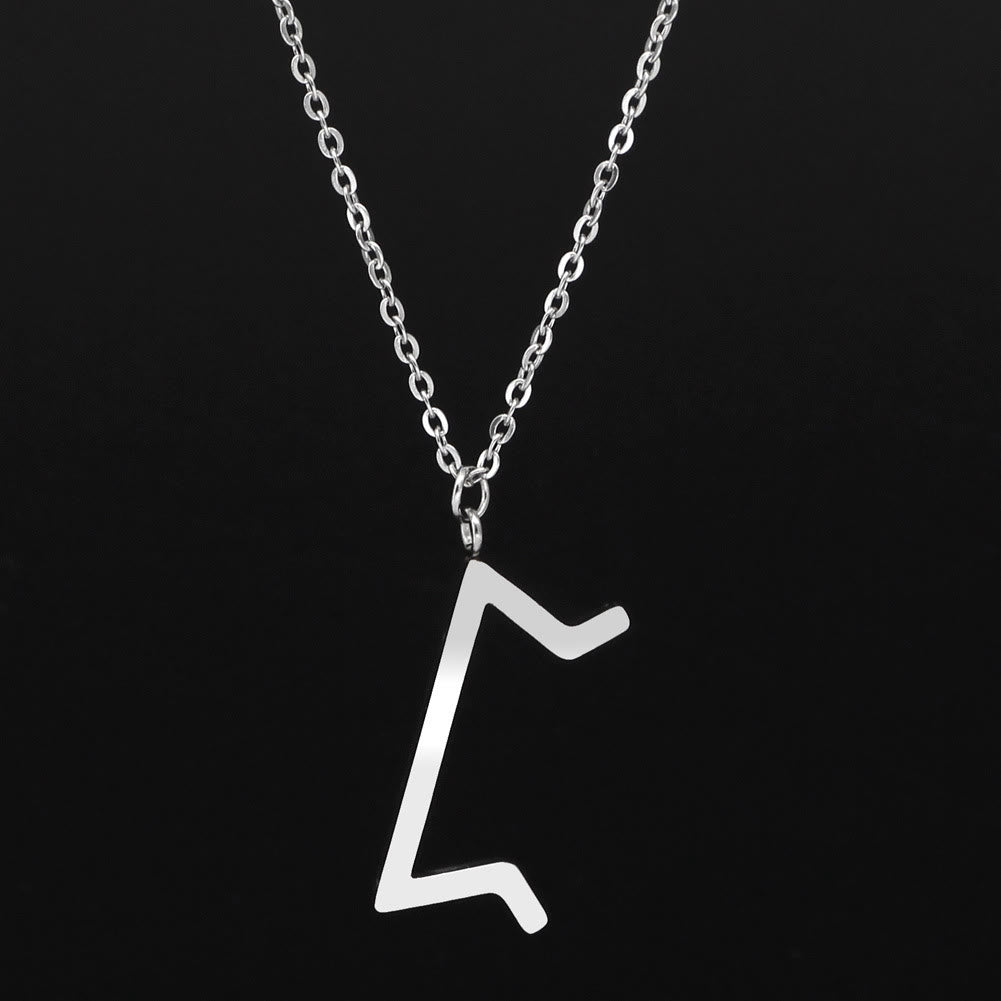 FREE Today: Viking Runes Letters Pendant Charm Personalized Necklace Norse Mythology Viking Gift - ᚹ - W / V - Silver - image 40