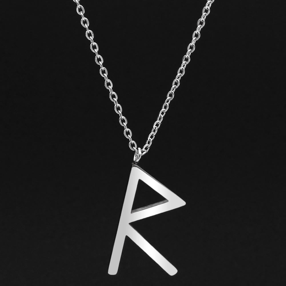 FREE Today: Viking Runes Letters Pendant Charm Personalized Necklace Norse Mythology Viking Gift - ᚱ - R - Silver - image 42