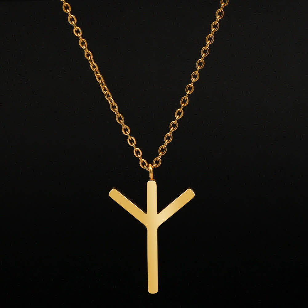 FREE Today: Viking Runes Letters Pendant Charm Personalized Necklace Norse Mythology Viking Gift - ᛘ - M - Golden - image 11