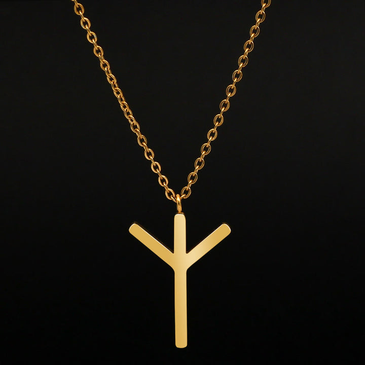 FREE Today: Viking Runes Letters Pendant Charm Personalized Necklace Norse Mythology Viking Gift - ᛘ - M - Golden - image 11