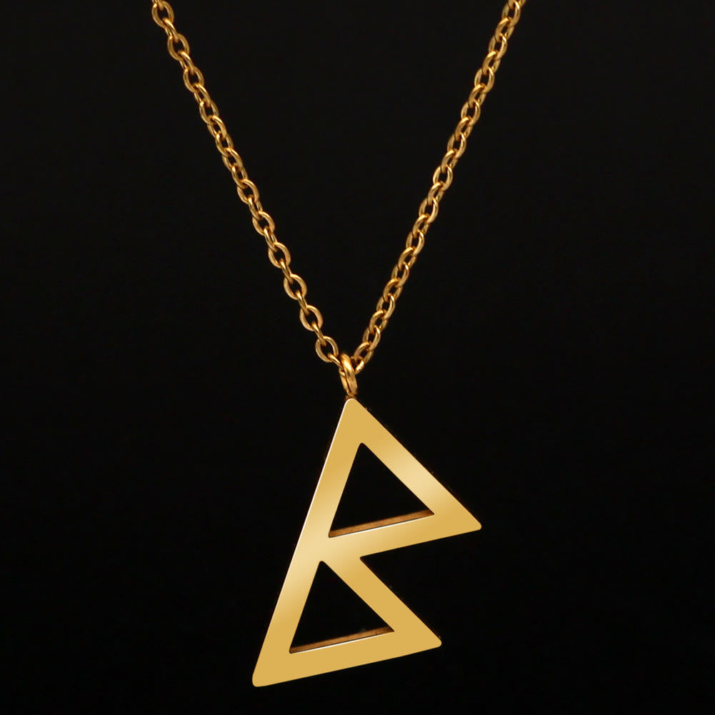 FREE Today: Viking Runes Letters Pendant Charm Personalized Necklace Norse Mythology Viking Gift - ᛒ - B - Golden - image 15